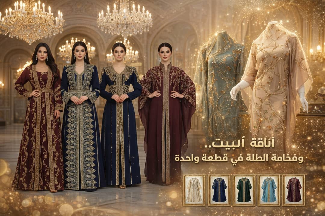 أناقة البيت… وفخامة الطلّة في قطعة واحدة عزيزتي لو تبحثي عن إطلالة تجمع بين راحة البيت ورقي الظهور، فاختيارك المثالي بين يديك الآن.